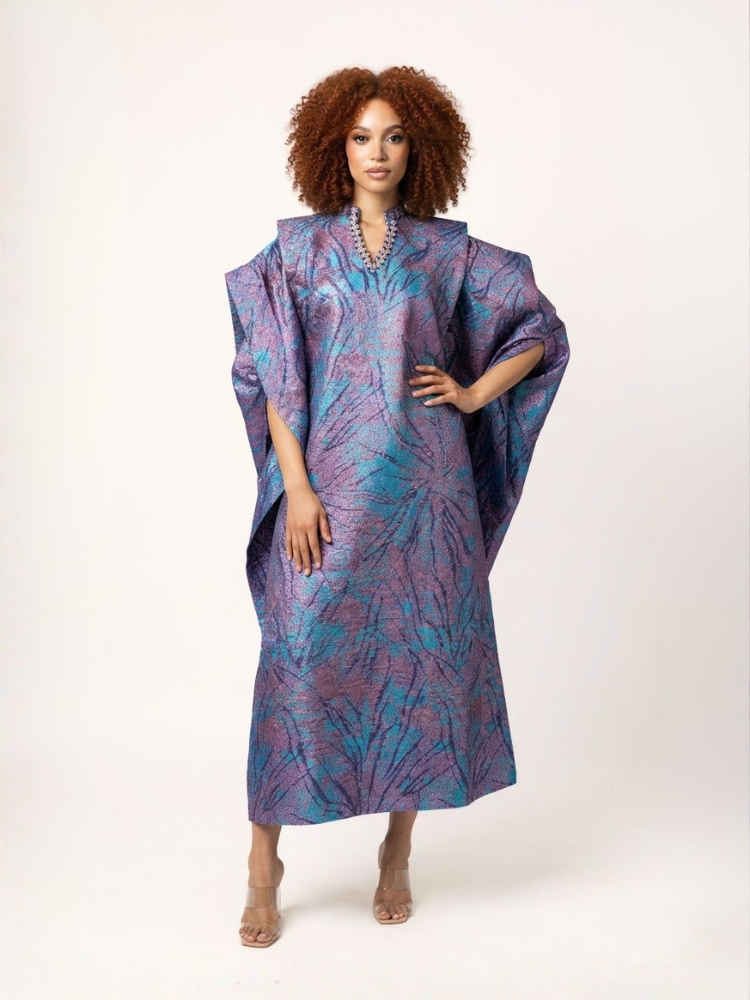 Kiara Metallic Bubu | Purple Turquoise