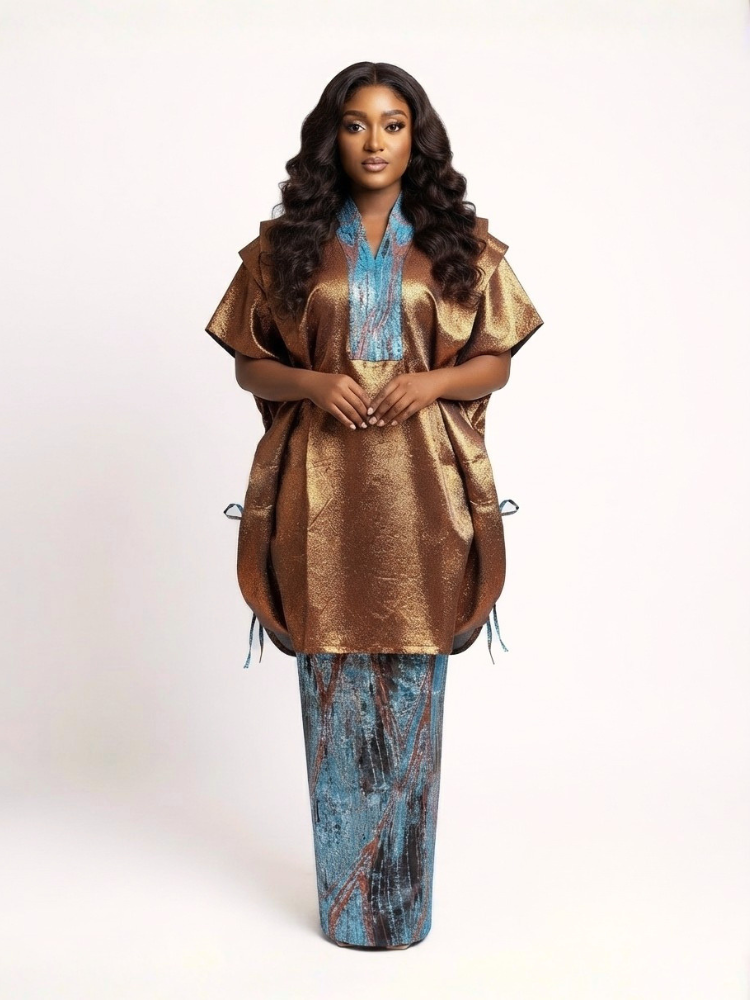 Ayo Metallic Bubu Set | Bronze & Turquoise