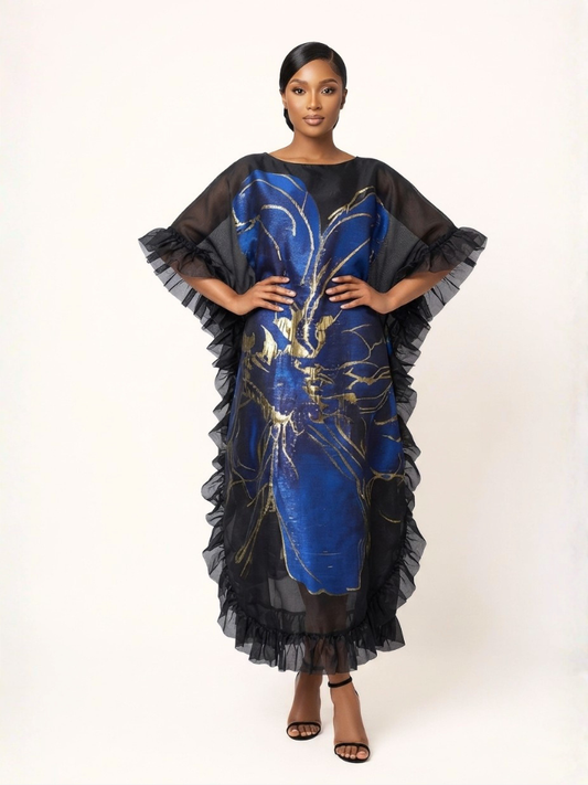 Zuri Organza Bubu | Royal Blue